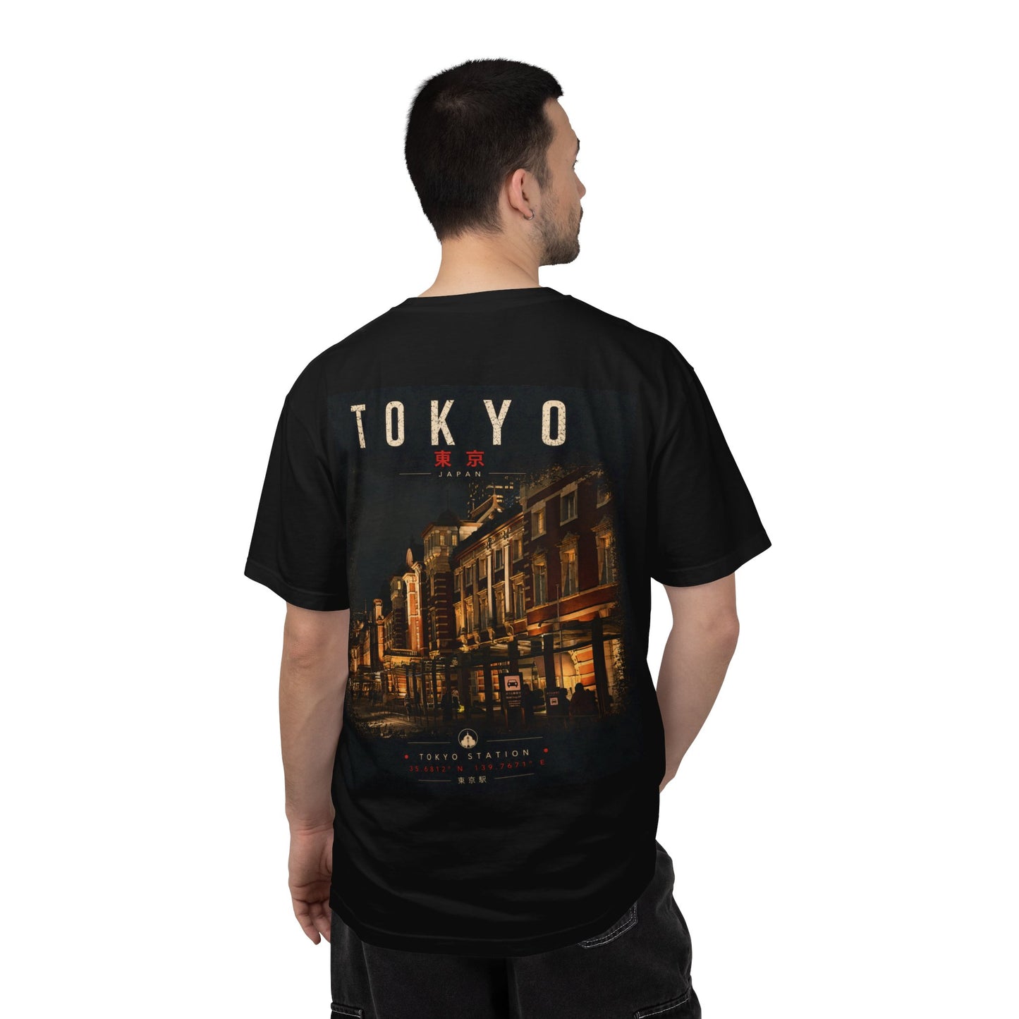 Tokyo Night Street Photo T-Shirt — Vintage Cityscape Graphic Tee