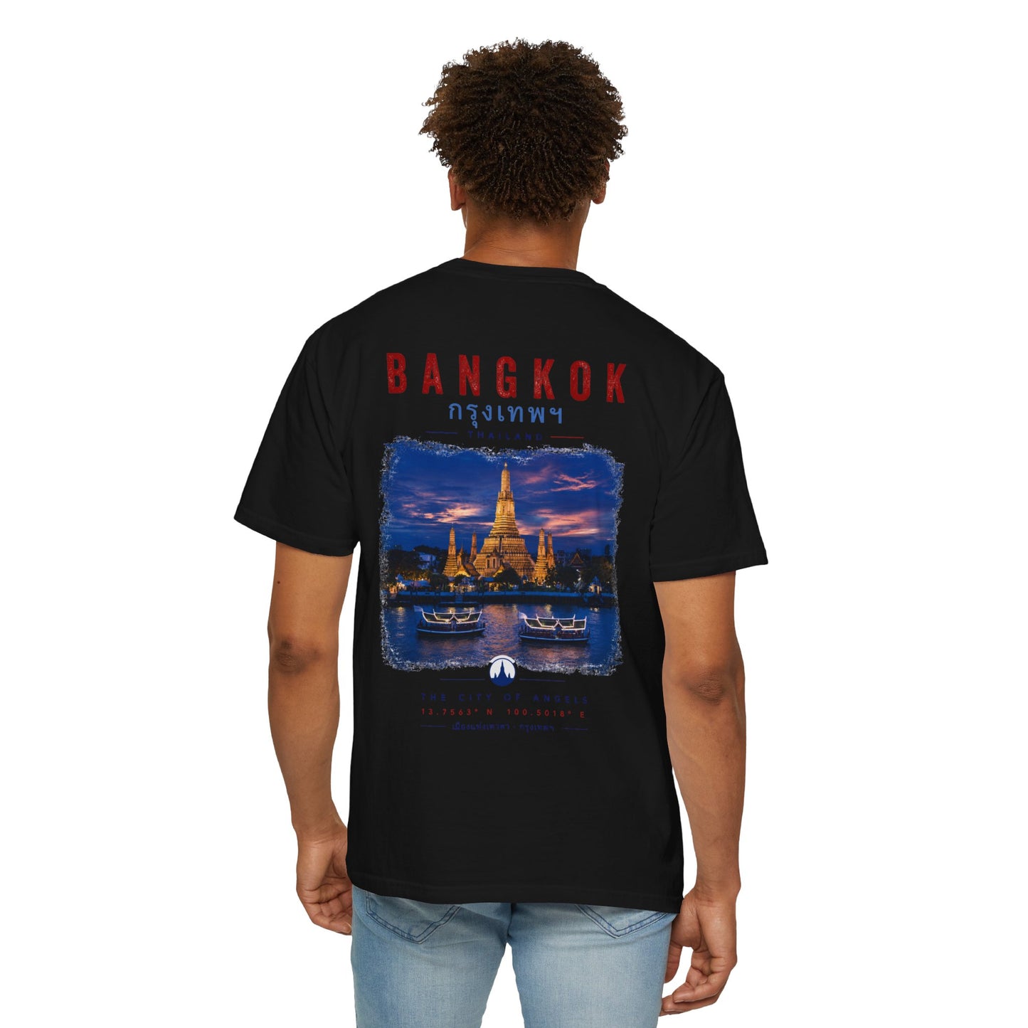 Bangkok Temple Sunset T‑Shirt — Thai Travel Graphic Tee