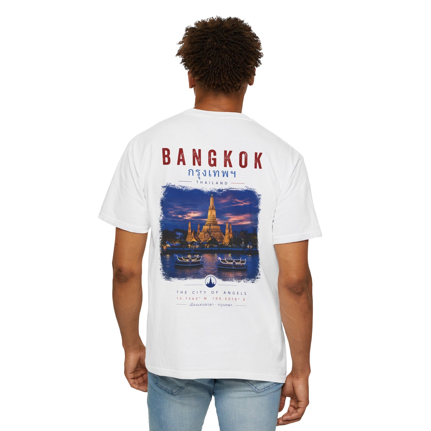 Bangkok Temple Sunset T‑Shirt — Thai Travel Graphic Tee