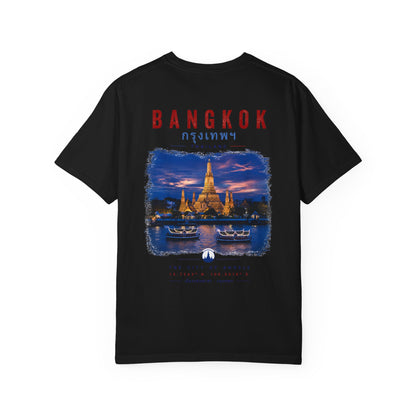 Bangkok Temple Sunset T‑Shirt — Thai Travel Graphic Tee